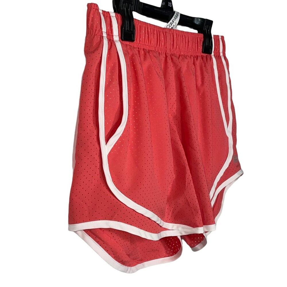 Calvin Klein Women's Smocked Waistband Piped Shorts salmon, small